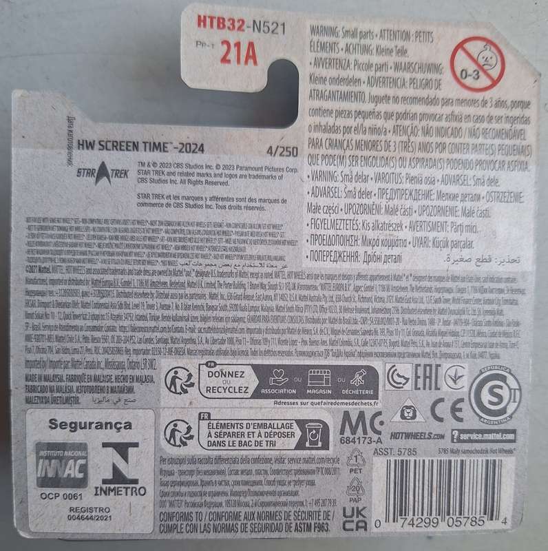 Hot Wheels screen time U.S.S. Enterprise NCC-1701