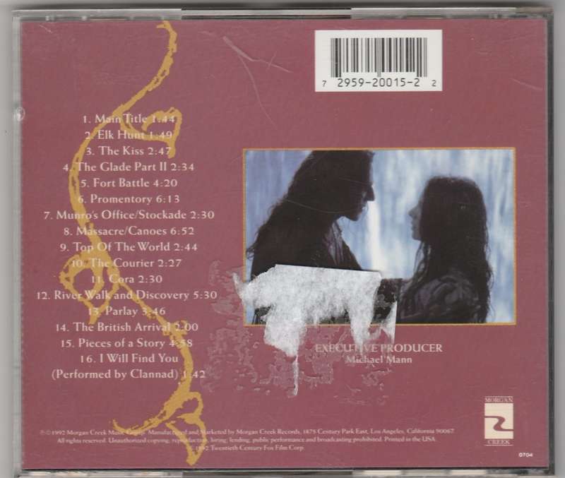 Last of the Mohicans soundtrack