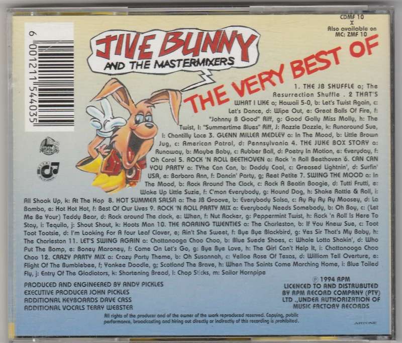 Very best of Jive Bunny and the mastermixers