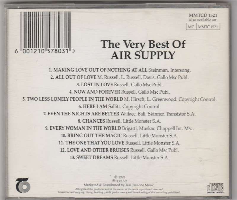 Very best of Air Supply