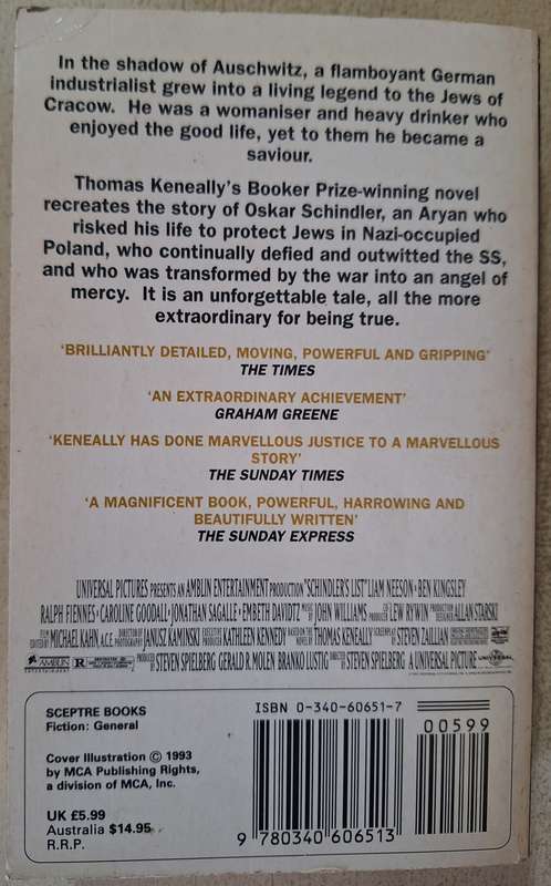 Schindler's List by Thomas Keneally
