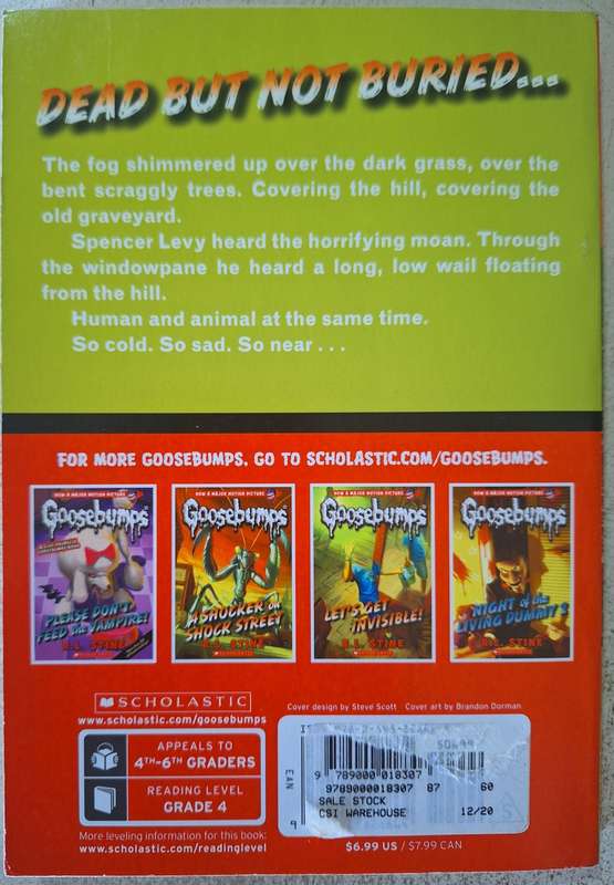 Goosebumps Attack of the graveyard Ghouls by R.L. Stine