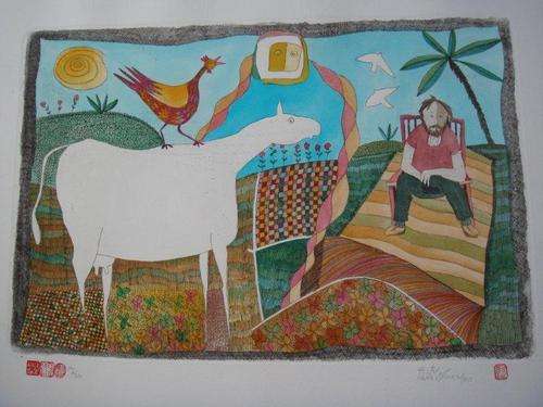 Pieter van der Westhuizen Etching
