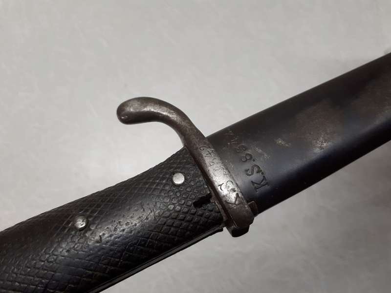 Matching numbers 1909 German Southwest Africa Schutztruppe KS98 Sawback Bayonet & Scabbard by Erfurt