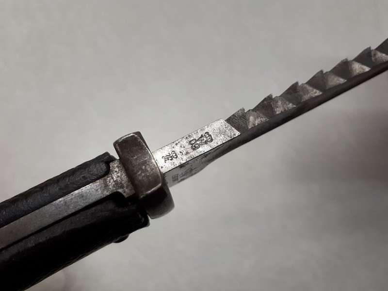 Matching numbers 1909 German Southwest Africa Schutztruppe KS98 Sawback Bayonet & Scabbard by Erfurt