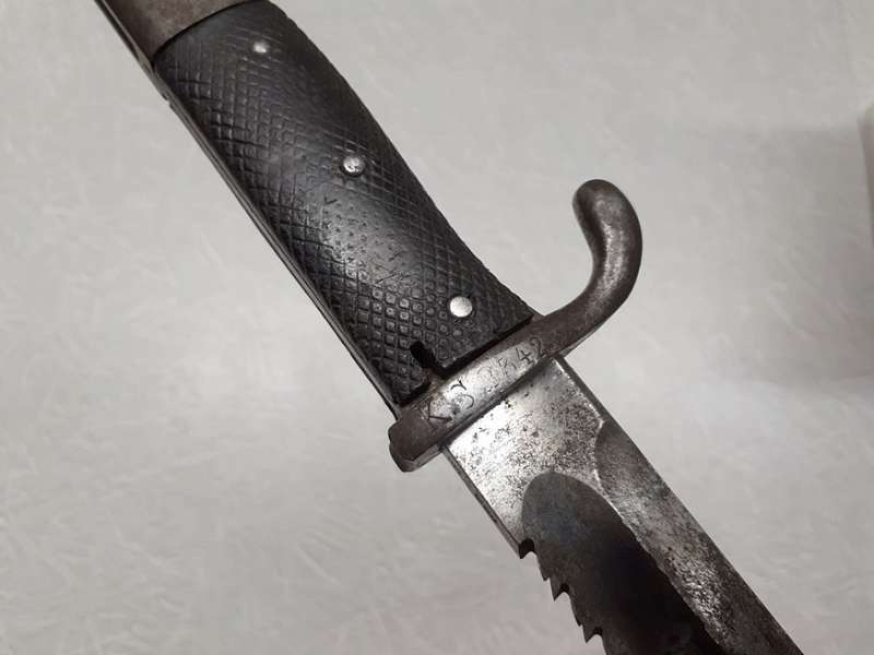 Matching numbers 1909 German Southwest Africa Schutztruppe KS98 Sawback Bayonet & Scabbard by Erfurt