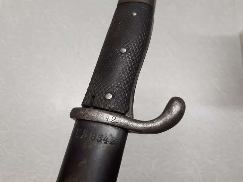 Matching numbers 1909 German Southwest Africa Schutztruppe KS98 Sawback Bayonet & Scabbard by Erfurt