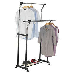 SALE* Double Clothing Rails with Castors