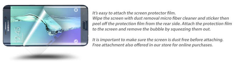 Full Coverage / Complete Screen Guard / Protector for Samsung Galaxy S6 edge+ / Plus - Attaching
