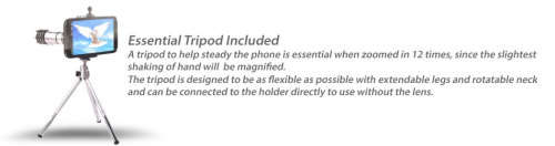 I-kodoo Universal 12 X Optical Zoom Telephoto Lens with Tripod for Phones - Tripod