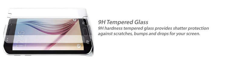Full Coverage Tempered Glass Screen Protector for Samsung Galaxy S6 edge | Metallic Flake - Glass