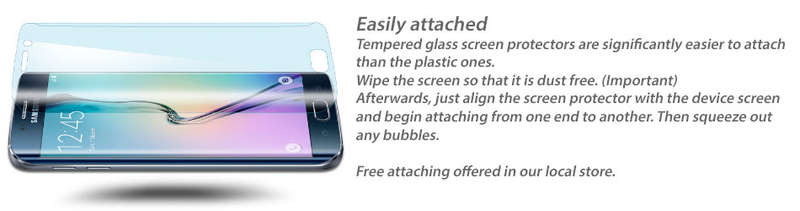 Full Coverage Tempered Glass Screen Protector for Samsung Galaxy S6 edge | Metallic Flake - Attaching