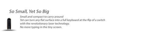 DesofIcon Wireless Laser Keyboard For Mobile Devices and PC | Gift Packaging, Premium Gold - Size