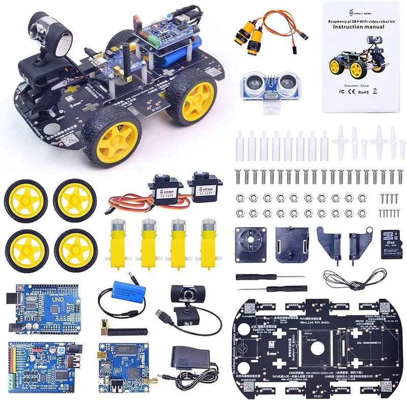 LAFVIN Multi-functional Smart Robot Car Kit for Arduino for UNO , with Ultrasonic Sensor, Bluetooth