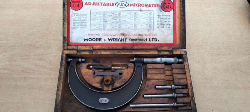 Vintage adjustable micrometer