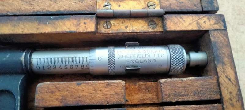 Vintage adjustable micrometer