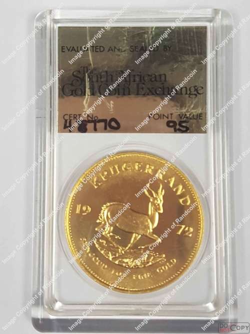 *#* 1972 Proof Krugerrand 1 Ounce in SAGCE capsule *#*