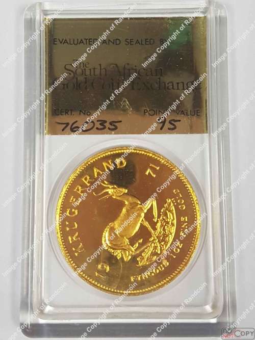 *#* 1971 Proof Krugerrand 1 Ounce in SAGCE capsule *#*