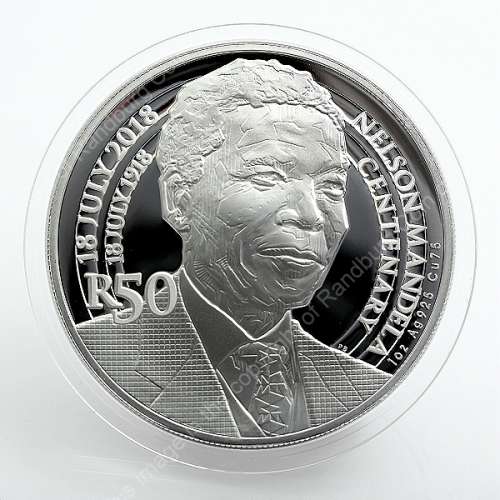 *#* 2018 Sterling Silver 1oz  PROOF R50 coin Mandela 100Yr Centenary Be The Legacy - coin ONLY*#*