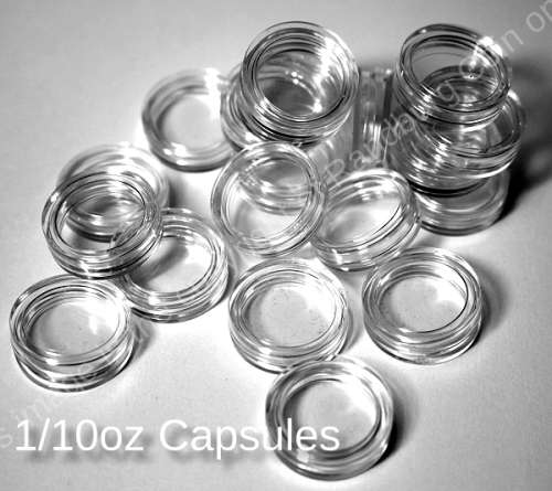 *#  Coin 1/10oz Capsules - 10 per Pack - Almost New *#*