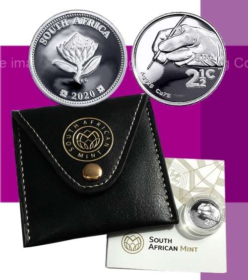 *#* BRAND NEW  2020 Silver 2.5 cent Retinal Cryoprobe Proof Coin South African Inventions *#*