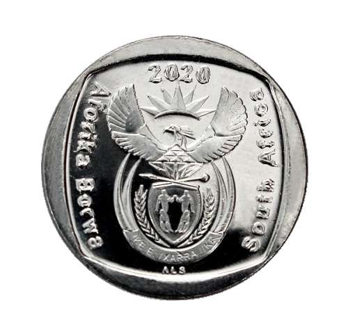 *#* Award Winning - 2020 SA Mint Issued 25 Year Democracy Nickel R2 Freedom and Security *#*