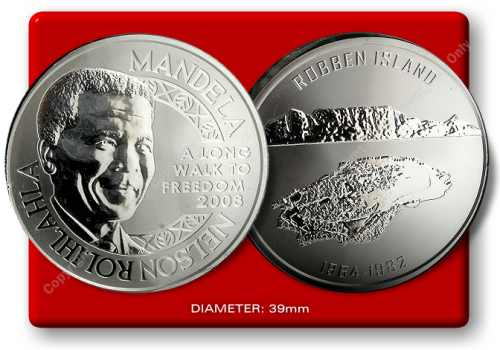 *#* 2009 Mandela Nobel Laureate Silver 1oz Commemorative Robben Island - Coin ONLY *#*