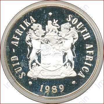 *#* 1989 SA Silver R1 Uncirculated Coat of Arms Mintage 3 684*#*