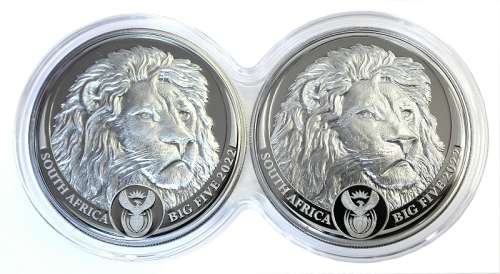 *#* Promo!!! 2022 1oz R5 Fine Silver Lion 2nd Series Double Capsule set *#*