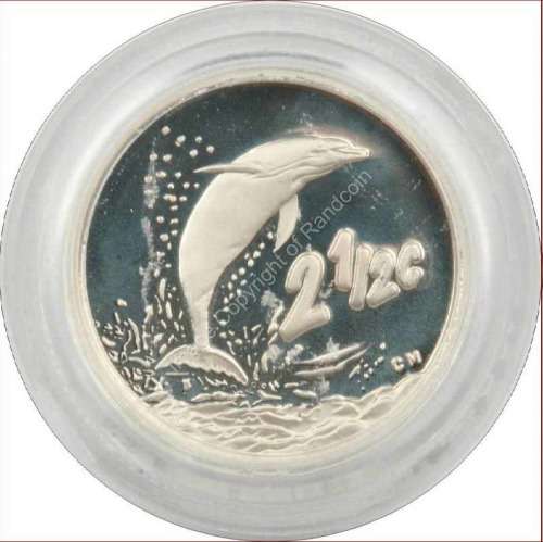 *#* 2001 SA Silver Dolphin 2 1/2 Tickey total Mintage 1 861 - Coin ONLY *#*