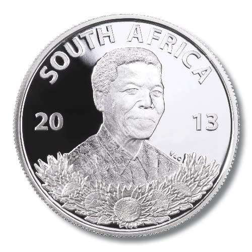 2013 SILVER Proof Protea R1 - (Sterling Silver) MANDELA - Life of a Legend - Coin ONLY
