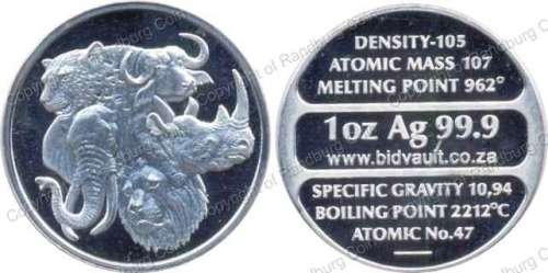 *#* Big 5 Silver 1oz  Medallion in a capsule *#*