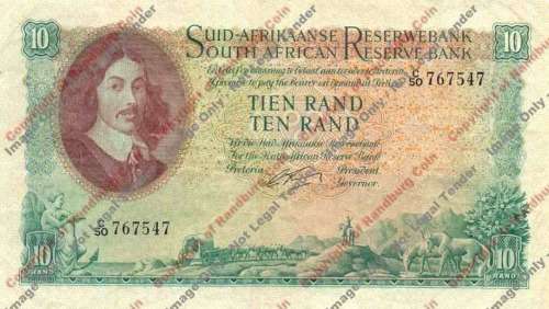 Grissik 1st Issue 10 Rand Afr/Eng VF -