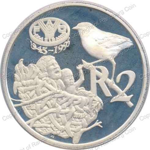 *#* SA Silver 1oz R2 Proof 1995 FAO-Mintage 1 743 - coin ONLY in capsule *#*
