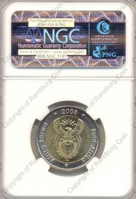 *#* 2008 UNC R5 90th Mandela Birthday MS64 NGC Slabbed *#*