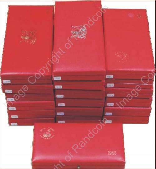 *#* Collection of SA Proof Sets 1965 - 1983, No Gold and no R1 in SA Mint boxes *#*