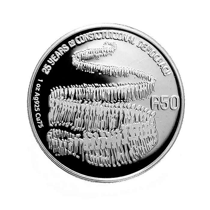 *#*  2019 25 YEARS OF DEMOCRACY - Silver 1oz Democracy coin ONLY *#*