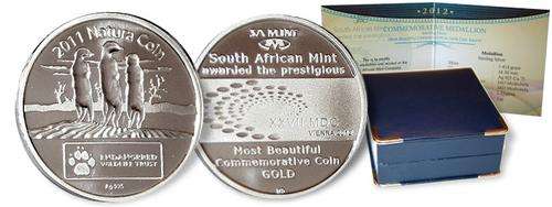*#* 2011 Silver Natura Meerkat Award Medallion, Tickey size, 500 Minted only !!*#*