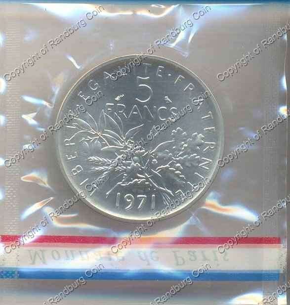 *#* France 1971 - 5 Franc Coin *#*