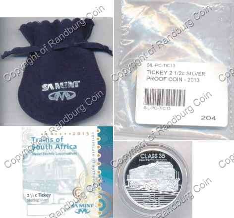 *#* 2013 SA Silver 2 1/2c Trains - Diesel/Electric Mintage 1000*#*