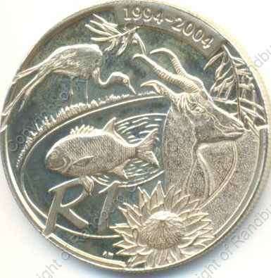 *#* 2004 SA Silver R1 Protea Uncirculated Democracy - Mintage 497!! *#*