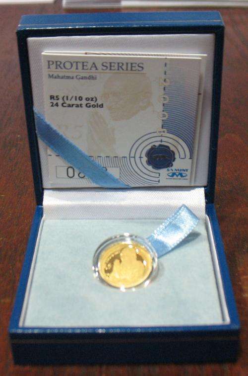2008 Gandhi 1/10oz gold coin