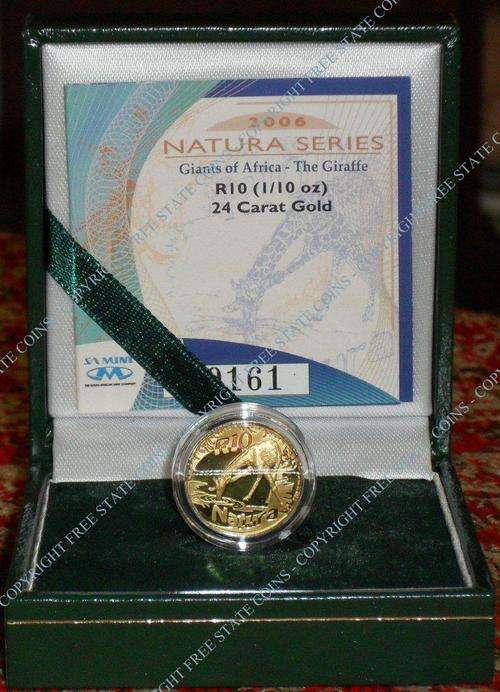 2006 Natura Series 1/10oz Proof Gold Coin - Giraffe