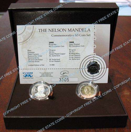The Nelson Mandela 2008 Commemorative R5 Coin Set