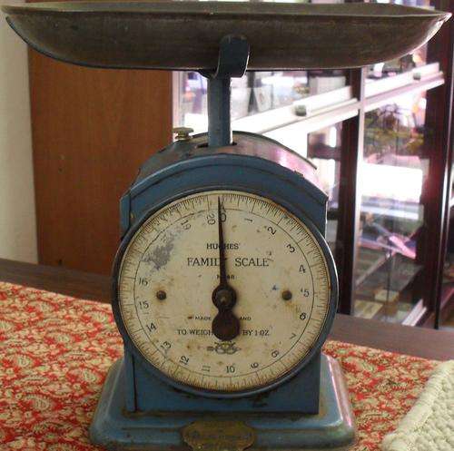 Antique Kitchen Scale * Made in England * Hughes Family Scale