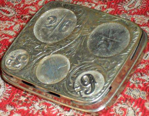 Antique Money Box with Individual Coin Holders