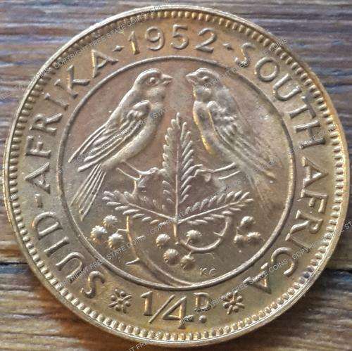 CRAZY R1 START!! 1952 Proof Quarter Penny (1/4d) Coin