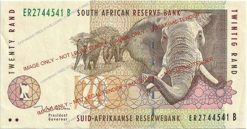 T.T. Mboweni First Issue R20 Banknote *ERROR NOTE* Only printed on 1 side of the note