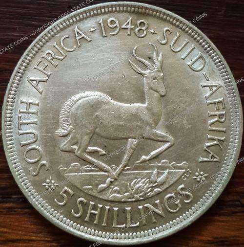 1948 Union of South Africa 5 Shilling (5/-)