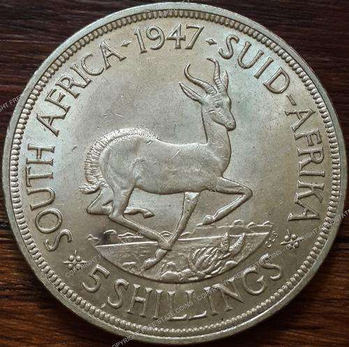 1947 Union of South Africa 5 Shilling (5/-)